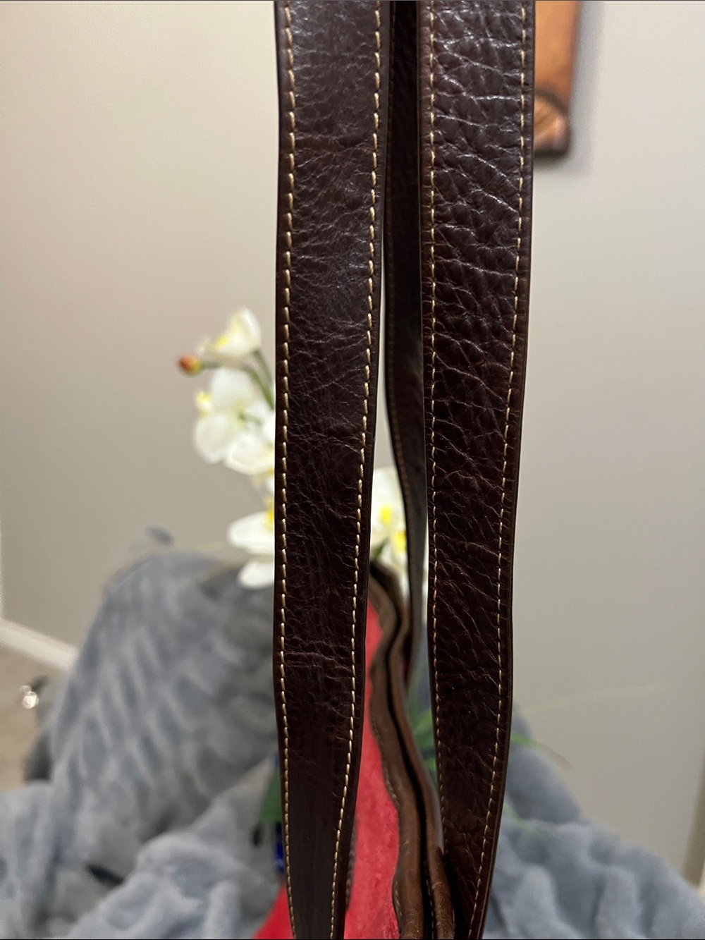 Born Red Woven / Leather Tote Bag GUC retail $199 - Picture 6 of 9